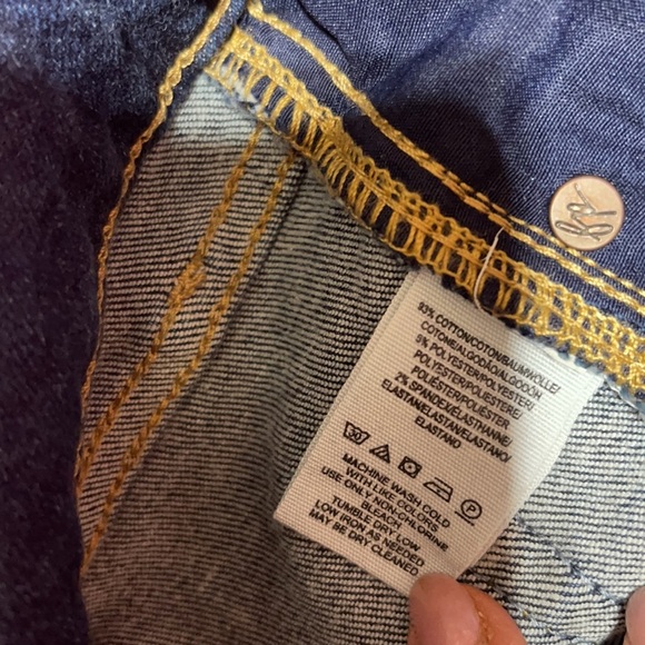 Free People High Waist Distressed Hem Jeans Size 27 - Picture 7 of 10